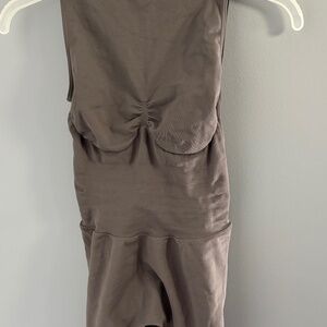 Skims Dark Grey Backless Bodysuit Size S/M